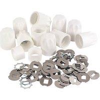 Essentials 20-24mm White Radiator Valve Cap Kit 10 Pack (60451)