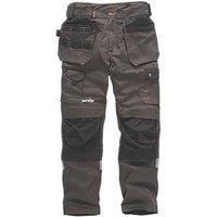 Scruffs Trade Stretch Work Trousers Grey/Black 40" W 32" L (604GX)