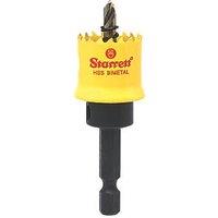 Starrett CSC20 Hex Shank Multi-Material Bi-Metal Cordless Smooth Cutting Hole Saw 20mm (604HY)