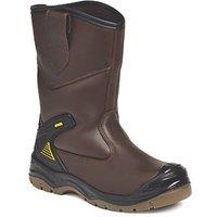 Apache AP305 Size 7 Brown Waterproof Steel Toe Cap Safety Rigger Boots (604RX)