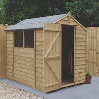 Forest 5' x 7' (Nominal) Apex Overlap Timber Shed with Base & Assembly (605JR)