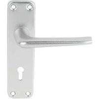Smith & Locke 2000 Series Fire Rated Lock Door Handle Set Pair Satin Aluminium (6060J)