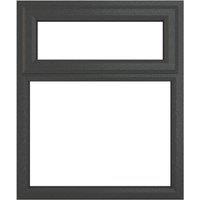 Crystal Top Opening Clear Double-Glazed Casement Anthracite Grey uPVC Window 1190mm x 1115mm (606JP)