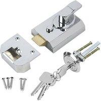 Smith & Locke Fire Rated Deadlock Night Latch Polished Chrome 60mm Backset (6082J)