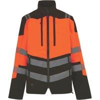 Regatta Hi Vis XPro 3 Layer Softshell Jacket Black/Orange Medium 40" Chest (608YA)