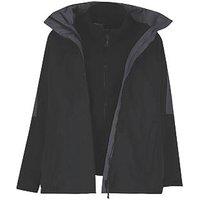 Regatta Defender III Womens 3 in 1 Jacket Black/Seal Grey Size 14 (609JU)
