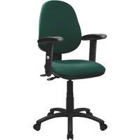 Nautilus Designs Java 300 Medium Back Task/Operator Chair Height Adjustable Arms Green (609PK)