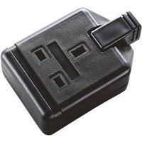 Masterplug 13A 1-Gang Unfused Rewireable Socket Black (61046)