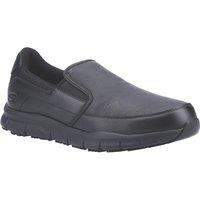 Skechers Nampa Groton Size 10 Black Slip-On Occupational Work Shoes (610XT)