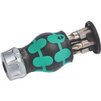 Wera Kraftform Kompakt Stubby Magazine RA 4 Interchangeable Ratchet Screwdriver Set 6 Pcs (610XX)