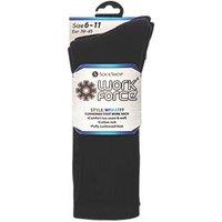 SockShop Cushioned Foot Work Socks Black 6-11 2 Pairs (6111H)