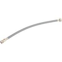 Flomasta Straight Flexible Compression Hose with Isolating Valve 15mm x 3/4" x 500mm (611FA)
