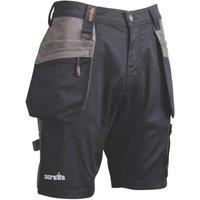Scruffs Worker Plus Multi-Pocket Holster Work Shorts Black 32" W (611RT)