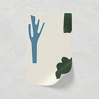 LickPro Cream Trees 01 Wallpaper Sample 0.18m x 0.29m (611VX)