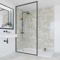 Multipanel Unlipped Bathroom Waterproof Wall Panel Gloss Antique Marble 2400mm x 1200mm x 11mm (612CG)