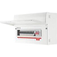 British General FORTRESS 16-Module 12-Way Part-Populated Main Switch Consumer Unit with SPD (612KG)