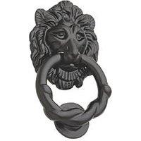 Hardware Solutions Door Knocker Lion Head Matt Black 95mm x 155mm (612KK)