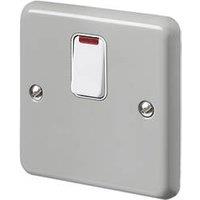 MK Contoura 20A 1-Gang DP Control Switch Grey with Neon with White Inserts (612RG)