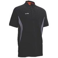 Scruffs Trade Tech Moisture Wicking Work Polo Black Medium 40" Chest (612RT)