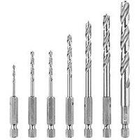 Bosch Hex Shank Double-Flute Brad Point Wood Drill Bit Set 7 Pieces (612VV)