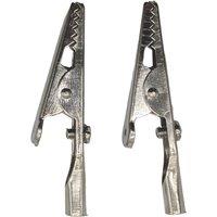 Pearl Consumables 5A Non-Insulated Crocodile Clips 2 Pack (612YY)