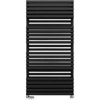 Terma 1185mm x 600mm 3795BTU Black Flat Designer Towel Radiator (613HR)