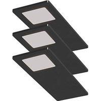 Sensio Astro TrioTone Rectangular LED Under Cabinet Lights Black 14.4W 240-270lm 3 Pack (613PE)
