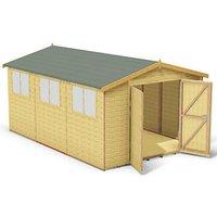 Shire 10' x 15' 6" (Nominal) Apex Shiplap Timber Workshop (614TJ)