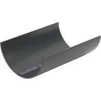 FloPlast Cast Iron Effect PVC Half Round Gutter Black 112mm x 3m 6 Pack (61503)