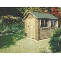 Shire Solway 3 12' x 15' 6" (Nominal) Apex Timber Log Cabin (61530)