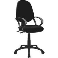 Nautilus Designs Java 300 Medium Back Task/Operator Chair Fixed Arms Black (616PK)