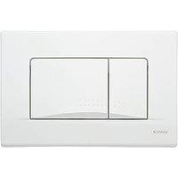 Fluidmaster Schwab Dots Duo 257426 Dual-Flush Flushing Plate White (6176X)