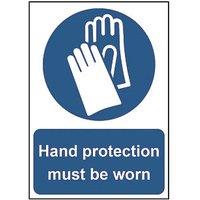 Essentials "Hand Protection Must Be Worn" Sign 210mm x 148mm (617HL)