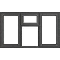 Crystal Top, Left & Right-Hand Opening Clear Double-Glazed Casement Anthracite on White uPVC Window 1770mm x 1040mm (617JP)