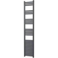 Towelrads 1600mm x 300mm 1572BTU Black Flat Designer Towel Radiator (617RY)