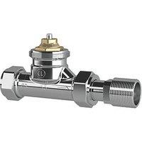 Drayton 15mm x 1/2" Chrome Straight Thermostatic Radiator Valve Body (618RG)