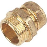 Flomasta Brass Compression Adapting Male Coupler 22mm x 1" (61955)