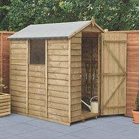 Forest 4' x 6' (Nominal) Apex Overlap Timber Shed with Base (619JR)