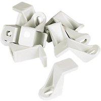 Manrose Rectangular Flat Channel Support Clips White 225mm 10 Pack (62024)