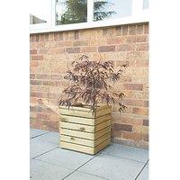 Forest Square Linear Planter Natural Wood 400mm x 400mm x 440mm (6206X)