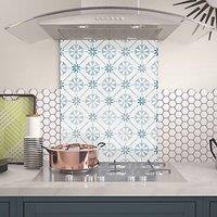 House Beautiful Heritage Blue Kitchen Splashback 900mm x 750mm x 6mm (620JM)