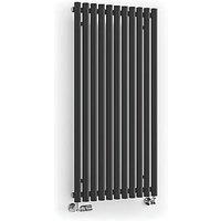 Terma Rolo Room 1200mm x 590mm 3028BTU Black Vertical Designer Radiator (620RH)