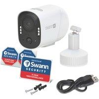 Swann Xtreem4K Rechargeable Battery-Operated White Wireless 4K Indoor & Outdoor CCTV Camera with Spotlight & PIR Sensor (620VW)