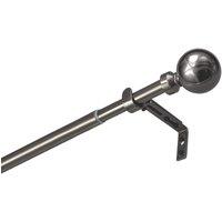 Renaissance Black Nickel Curtain Pole 28/25mm x 120-210cm (621CK)
