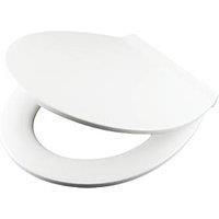 Swirl Soft-Close with Quick-Release Slimline Toilet Seat Stainless Steel & Plastic White (621HA)