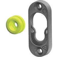 Button-Fix Type 1 Fully Rebated Panel Fixings Set Charcoal Black & Lime Green 30 Pieces (621JC)