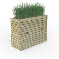 Forest Linear Rectangular Garden Planter Natural Timber 1200mm x 400mm x 911mm (621JN)