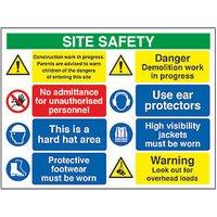 Essentials "Construction Work in Progress" Sign 600mm x 800mm (6221T)