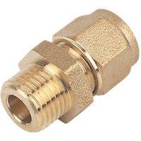 Flomasta Brass Compression Adapting Male Coupler 8mm x 1/4" (62371)