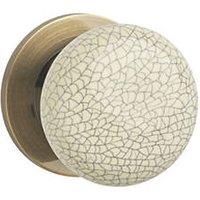 Designer Levers Door Knob 60mm Pair Crackled Cream (623KK)